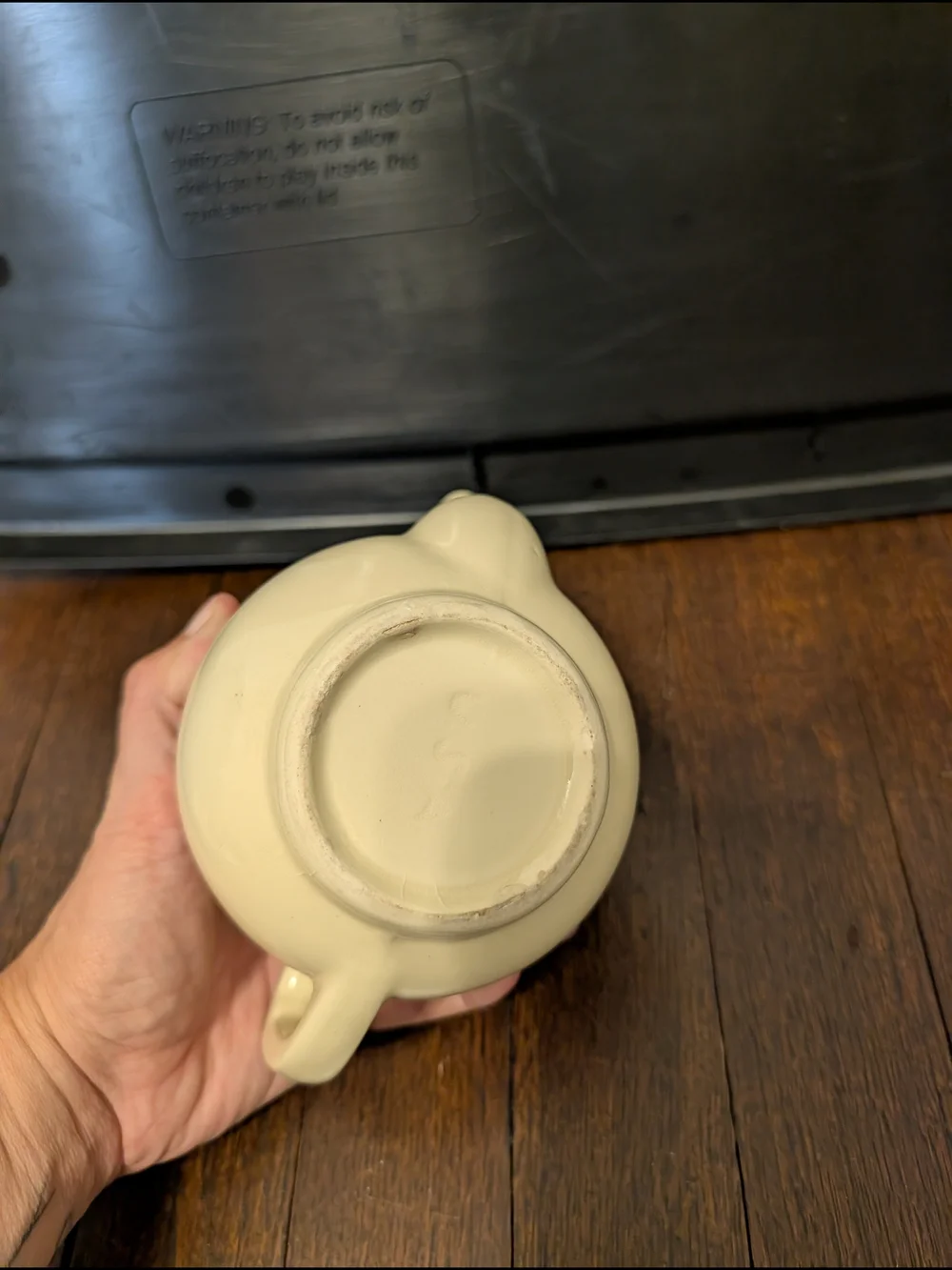 Cream Ceramic Mini Teapot